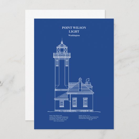 Point Wilson Lighthouse - Washington - AD Mitteilungskarte (Vorne/Hinten)