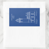 Point Wilson Lighthouse - Washington - AD Rechteckiger Aufkleber (Tasche)
