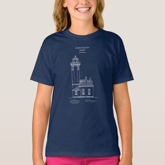 Point Wilson Lighthouse - Washington - AD T-Shirt (Vorderseite)