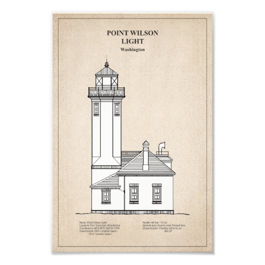 Point Wilson Lighthouse - Washington - SBD Fotodruck (Vorne)