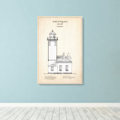 Point Wilson Lighthouse - Washington - SBD Leinwanddruck (Insitu (Holzboden))