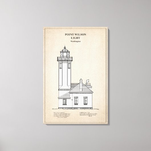 Point Wilson Lighthouse - Washington - SBD Leinwanddruck (Vorderseite)