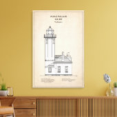 Point Wilson Lighthouse - Washington - SBD Leinwanddruck (Insitu (Wohnzimmer))