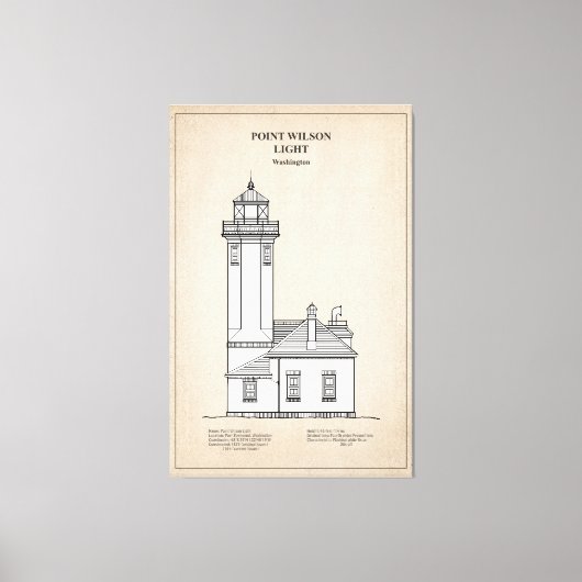 Point Wilson Lighthouse - Washington - SBD Leinwanddruck (Vorderseite)