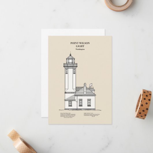 Point Wilson Lighthouse - Washington - SBD Mitteilungskarte (Vorderseite/Rückseite Beispiel)