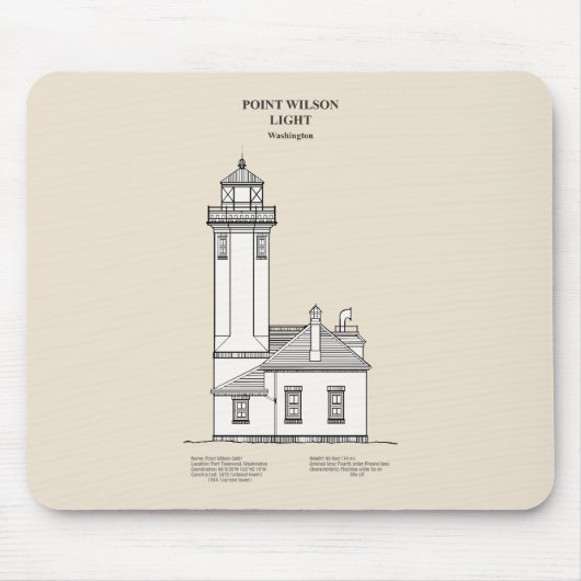 Point Wilson Lighthouse - Washington - SBD Mousepad (Vorne)