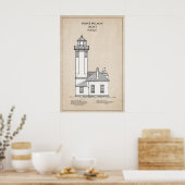 Point Wilson Lighthouse - Washington - SBD Poster (Küche)