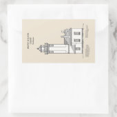 Point Wilson Lighthouse - Washington - SBD Rechteckiger Aufkleber (Tasche)