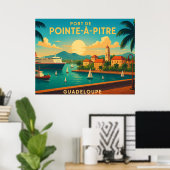 Pointe-à-Pitre Guadeloupe Poster (Heimbüro)