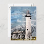 Pointe aux Barques Leuchtturm Port hope michigan Postkarte (Vorne/Hinten)