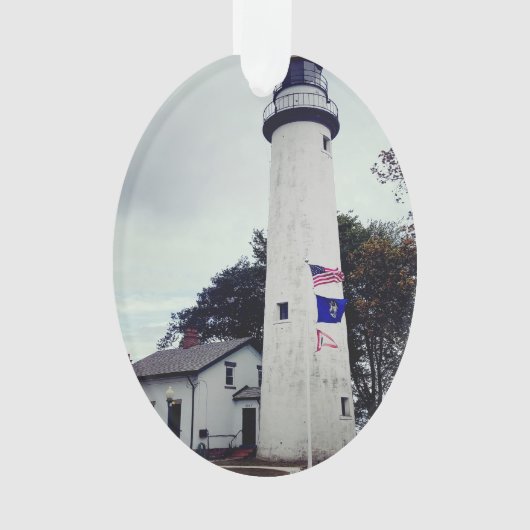 Pointe Aux Barques Lighthouse - Bild auf Ornament (Vorderseite)