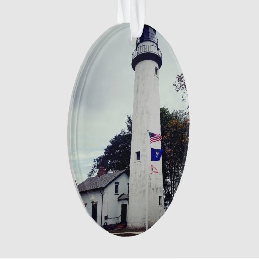 Pointe Aux Barques Lighthouse - Bild auf Ornament (Vorderseite)