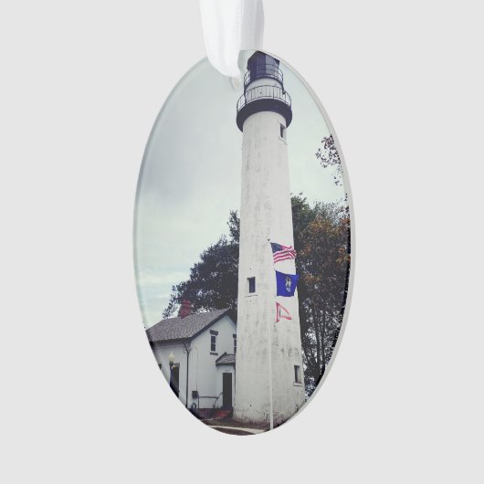 Pointe Aux Barques Lighthouse - Bild auf Ornament (Vorderseite)