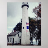 Pointe Aux Barques Lighthouse in Michigan Poster (Vorne)