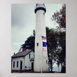 Pointe Aux Barques Lighthouse in Michigan Poster
