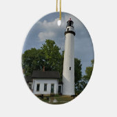 Pointe Aux Barques Lighthouse Keramik Ornament (Rechts)