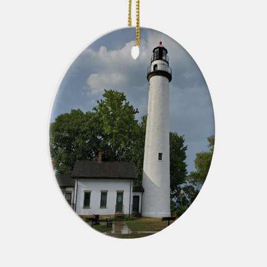 Pointe Aux Barques Lighthouse Keramik Ornament (Rechts)