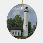 Pointe Aux Barques Lighthouse Keramik Ornament (Links)