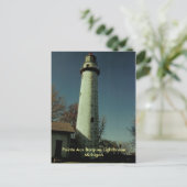 Pointe Aux Barques Lighthouse, Michigan Postkarte (Stehend Vorderseite)