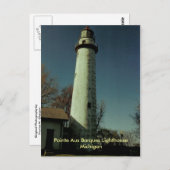 Pointe Aux Barques Lighthouse, Michigan Postkarte (Vorne/Hinten)