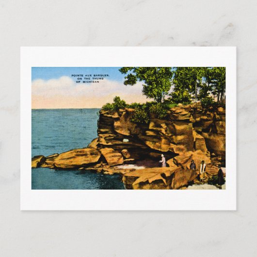 Pointe Aux Barques vom Daumen Michigans Postkarte (Vorderseite)