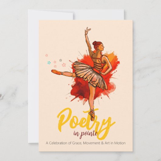 Pointe | Ballet Erwägung Performance Invi Einladung (Vorderseite)