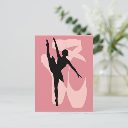 Pointe Ballet Postkarte (Stehend Vorderseite)