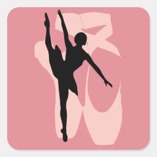 Pointe Ballet Quadratischer Aufkleber