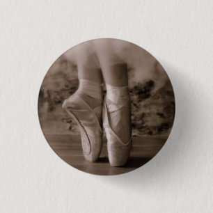 Pointe beschuht Sepia Button