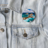 Pointe des Chateaux, Grande-Terre, Guadeloupe #2 Button (Beispiel)