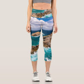 Pointe des Chateaux, Grande-Terre, Guadeloupe #2 Capri Leggings (Vorderseite)