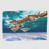 Pointe des Chateaux, Grande-Terre, Guadeloupe #2 Golfhandtuch (Horizontal)