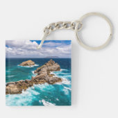 Pointe des Chateaux, Grande-Terre, Guadeloupe #2 Schlüsselanhänger (Rückseite)