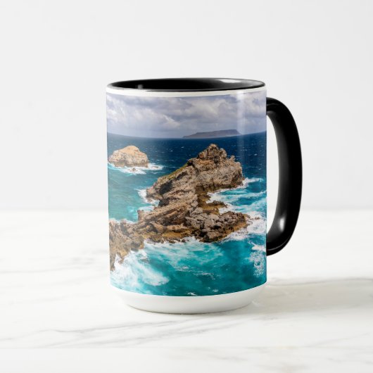 Pointe des Chateaux, Grande-Terre, Guadeloupe #2 Tasse (VorderseiteRechts)