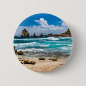 Pointe des Chateaux, Grande-Terre, Guadeloupe Button (Vorderseite)