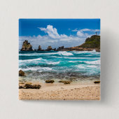 Pointe des Chateaux, Grande-Terre, Guadeloupe Button (Vorderseite)