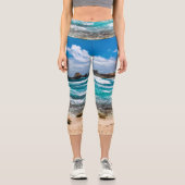 Pointe des Chateaux, Grande-Terre, Guadeloupe Capri Leggings (Vorderseite)