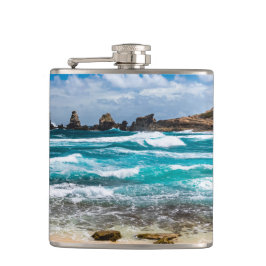 Pointe des Chateaux, Grande-Terre, Guadeloupe Flachmann