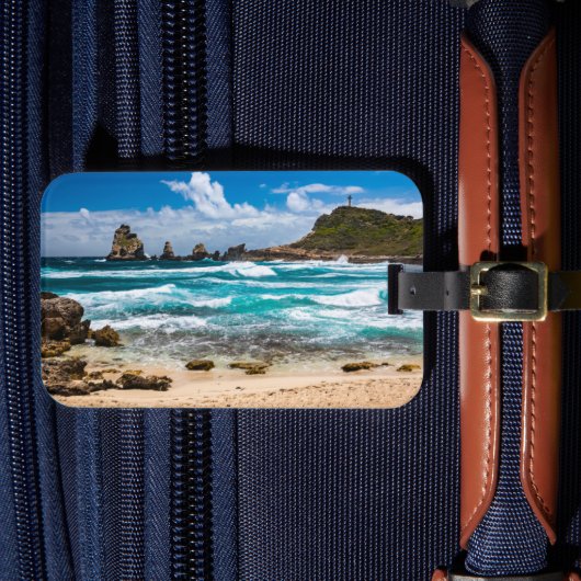 Pointe des Chateaux, Grande-Terre, Guadeloupe Gepäckanhänger (Vorderseite Insitu 4)