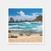 Pointe des Chateaux, Grande-Terre, Guadeloupe Serviette (Vorderseite)