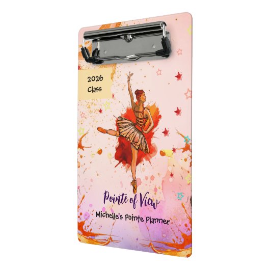 Pointe of View – Custom Ballet  Mini Klemmbrett (Gewinkelt2)
