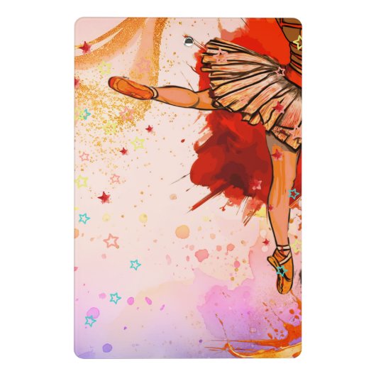 Pointe of View – Custom Ballet  Mini Klemmbrett (Rückseite)