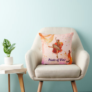 Pointe of View   Elegante Ballerina-Kunst  Kissen