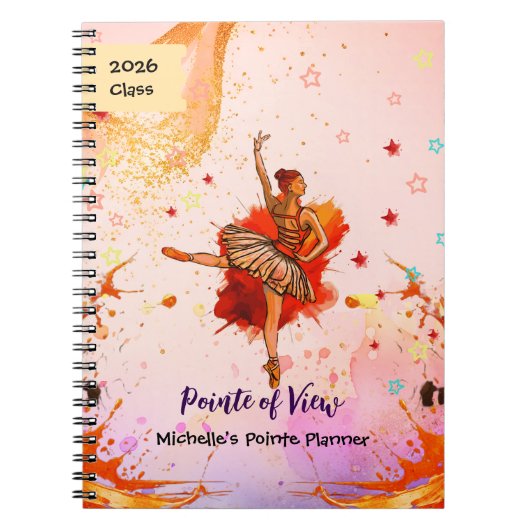 Pointe of View – Individuelles Ballet-Tagebuch Notizblock (Vorderseite)