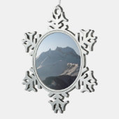 Pointe Percee Morzin Frankreich Holiday Card Poste Schneeflocken Zinn-Ornament (Rechts)