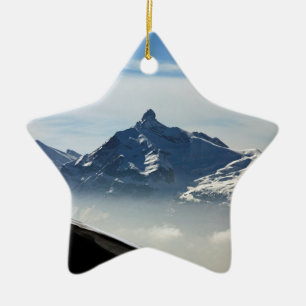 Pointe Percee Morzine France Holiday Card Poster P Keramik Ornament