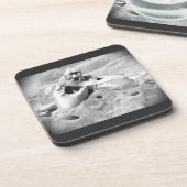 Pointe Schuhe auf dem Strand Getränkeuntersetzer (Linke Seite)