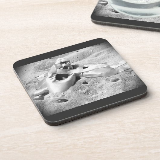 Pointe Schuhe auf dem Strand Getränkeuntersetzer (Linke Seite)