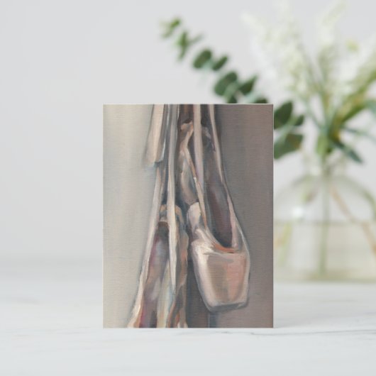 Pointe Schuhe Postkarte (Stehend Vorderseite)