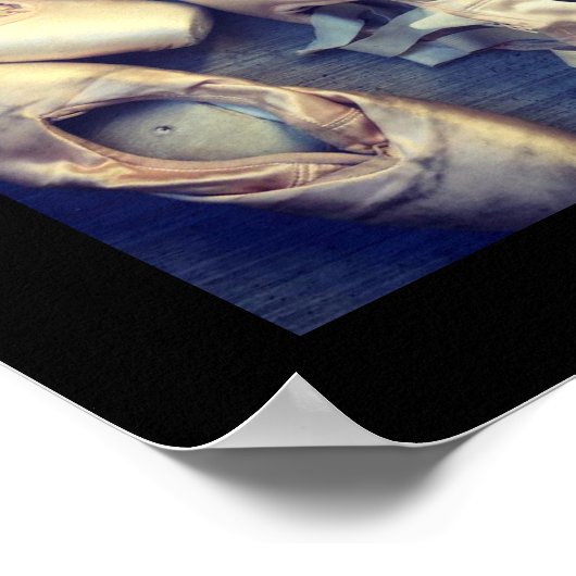 Pointe-Schuhplakat 12" x 12" Poster (Ecke)
